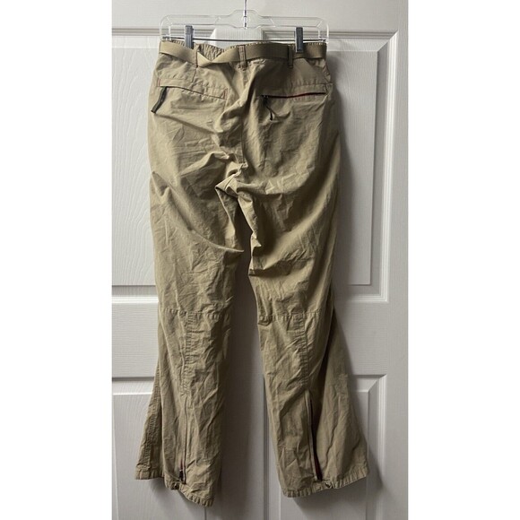 American Eagle Womens AE Flight Pants Size 8 Khaki Quick Dry belted Straight Leg - Picture 10 of 11